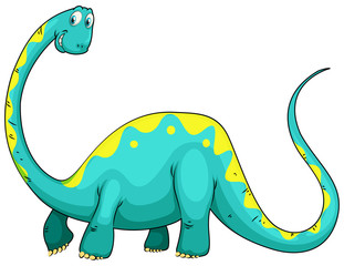 Green dinosaur with long neck