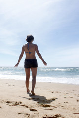 woman on the beach