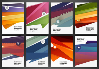 Obraz premium Abstract striped background set