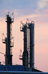petrochemical plant industry zone twilight