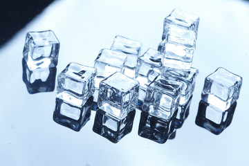 wet ice cubes