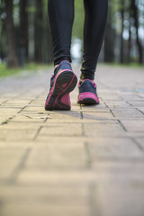 Runner athlete legs, training exercise outdoor jogger runner