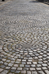 Cobbled Stones in Street, Liverpool; England