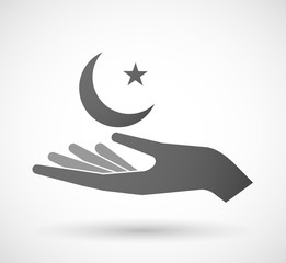 Isolated hand giving an islam sign © jpgon