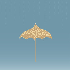 Abstract Umbrella under the raindrop 