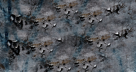texture or background wall of shabby paint and plaster cracks