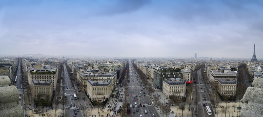 Paris landmark panorama