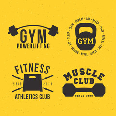 Gym vector badges
