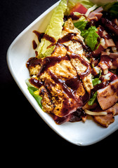Salad With BBQ Sause