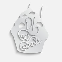 Abstract 3d paper frozen yogurt card.