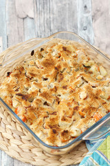 Gratin di cavolo rapa e carote