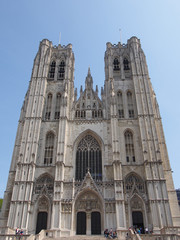 Fototapeta na wymiar Cathédrale Saints-Michel-et-Gudule - Bruxelles