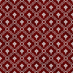 Red and White Celtic Cross Symbol Tile Pattern Repeat Background