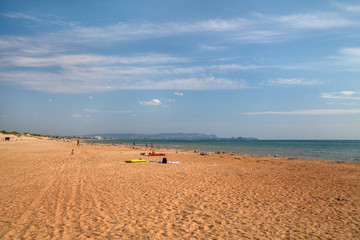 Песчаный пляж в Анапе. Краснодарский край. Россия