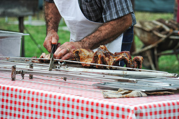 pork on the spit
