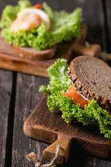 Sandwich with seafood