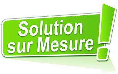 Fototapeta premium solution sur mesure sur étiquette verte