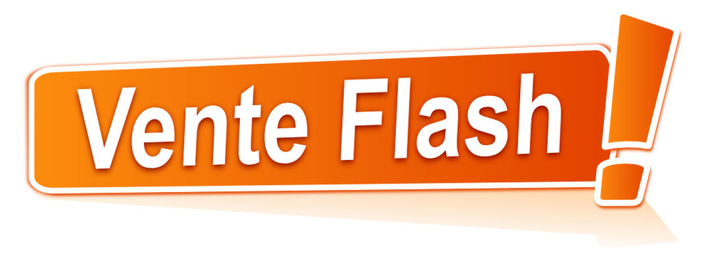 vente flash sur &eacute;tiquette orange
