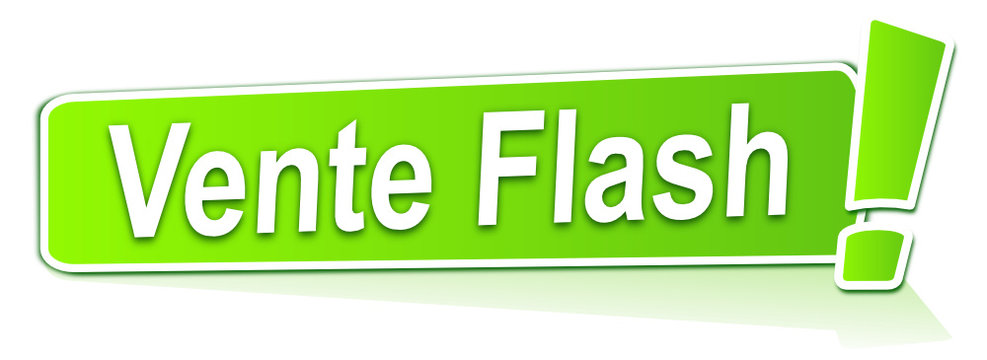 vente flash sur &eacute;tiquette verte