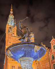 Obraz na płótnie Canvas Old Gdansk by night