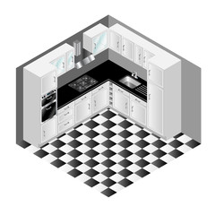Isometric Kitchen Vector