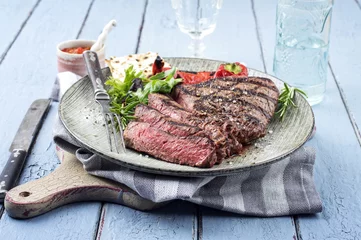 Fotobehang Point Steak on Plate © HLPhoto