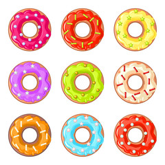 Fototapeta premium Donuts with sprinkles