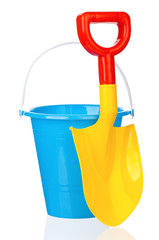 Fototapeta premium Toy bucket and spade
