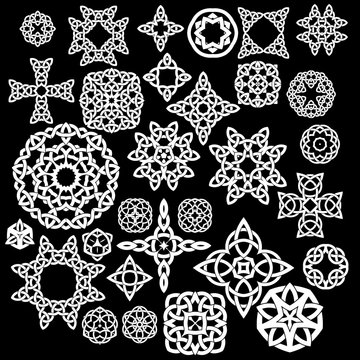 Collection of Celtic, 30 patterns, a set of vectors.