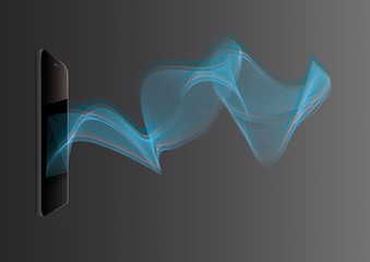 mobile connection network visualization vector