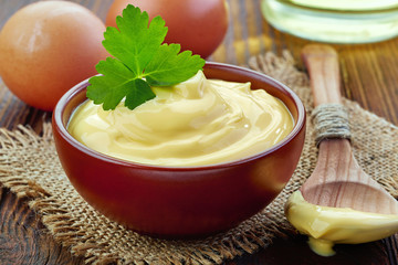 bowl of mayonnaise