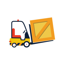 Vector forklift truck icon