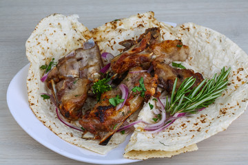 Grilled lamb ribs