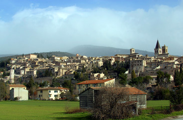 Italia,Umbria, il paese di Spello.