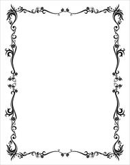 Frame Abstract Batik Yogyakarta Black Basic