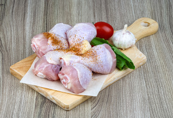 Raw chicken legs