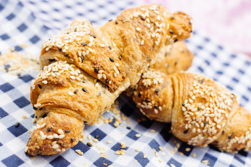 croissant with sesame