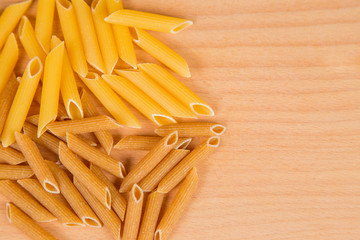 pasta on a wooden table