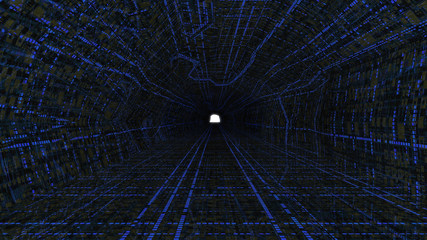 electric tunnel blue