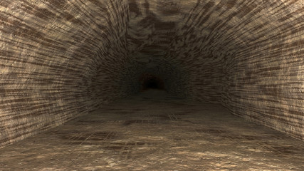 tunnel yellow rock