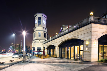 exterior of a vintage shopping mall