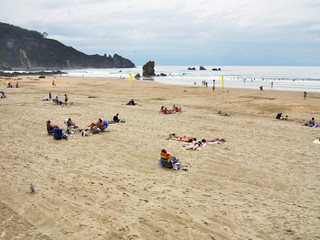 Fototapeta na wymiar Playa de Aguilar. Muros de Nalón. Asturias
