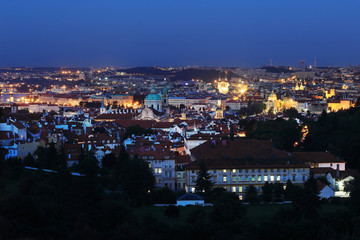 Fototapeta na wymiar Night Prague City, Czech Republic