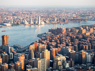 Midtown New York  and the Con Edison East River generating stati