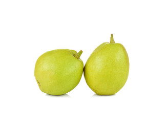 Chinese fragrant pears  on white background