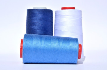 Blue thread reels