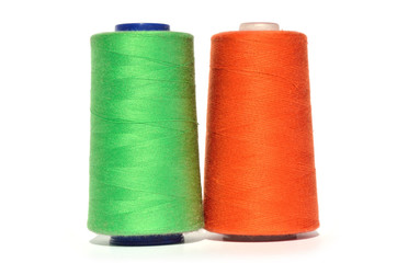 Green and orange thread