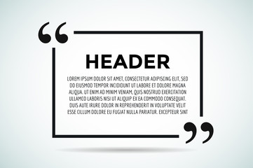 Quote blank template bubble empty design