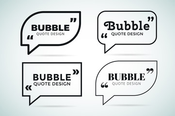 Quote blank template bubble empty design