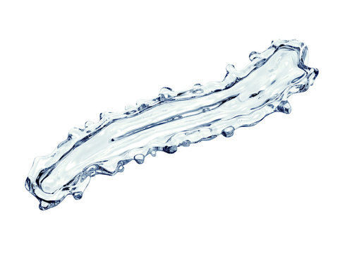 splash of water isolated on white with clipping path